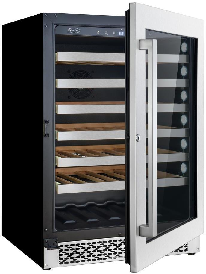 Cosmo - 48-Bottle Stainless Steel 24 in. Single Zone Compressor Wine Cooler | COS-24BIWCS Cosmo - 48-Bottle Stainless Steel 24 in. Single Zone Compressor Wine Cooler | COS-24BIWCS