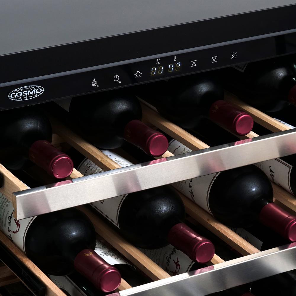 Cosmo - 48-Bottle Stainless Steel 24 in. Single Zone Compressor Wine Cooler | COS-24BIWCS Cosmo - 48-Bottle Stainless Steel 24 in. Single Zone Compressor Wine Cooler | COS-24BIWCS