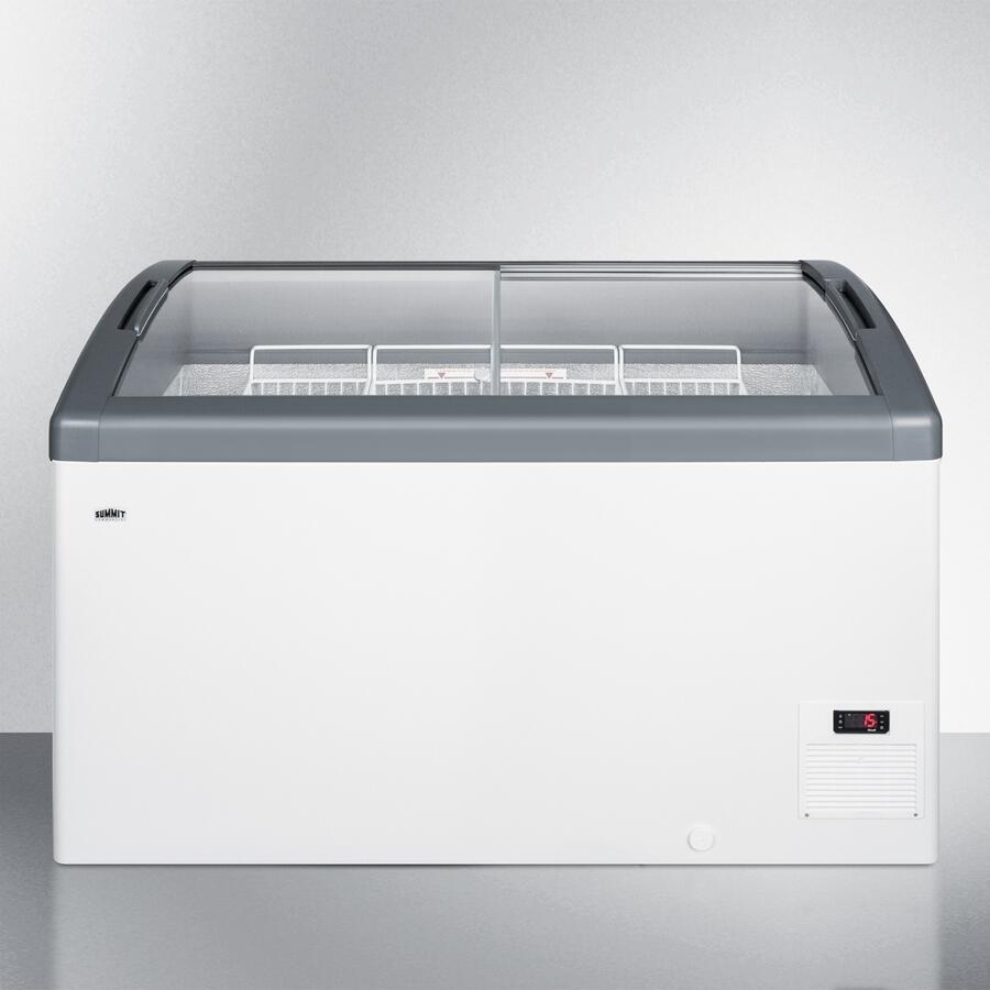 Summit Commercial - 52" 12.4 Cu.Ft. White with Sliding Glass Door & Lock Chest Freezer Summit Commercial - 52" 12.4 Cu.Ft. White with Sliding Glass Door & Lock Chest Freezer