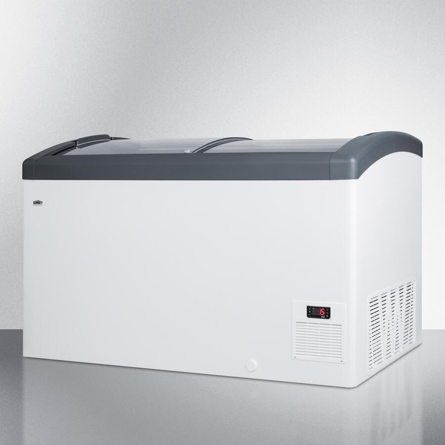 Summit Commercial - 52" 12.4 Cu.Ft. White with Sliding Glass Door & Lock Chest Freezer Summit Commercial - 52" 12.4 Cu.Ft. White with Sliding Glass Door & Lock Chest Freezer