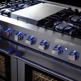 Cosmo - 48 in. 6.8 cu. ft. Double Oven Commercial Gas Range with Fan Assist Convection Oven in Stainless Steel Storage Drawer | COS-EPGR486G Cosmo - 48 in. 6.8 cu. ft. Double Oven Commercial Gas Range with Fan Assist Convection Oven in Stainless Steel Storage Drawer | COS-EPGR486G