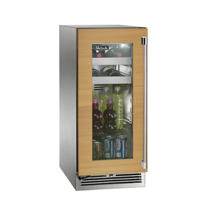 Perlick - 15" Signature Series Marine Grade Beverage Center with fully integrated panel-ready glass door- HP15BM-4 Perlick - 15" Signature Series Marine Grade Beverage Center with fully integrated panel-ready glass door- HP15BM-4
