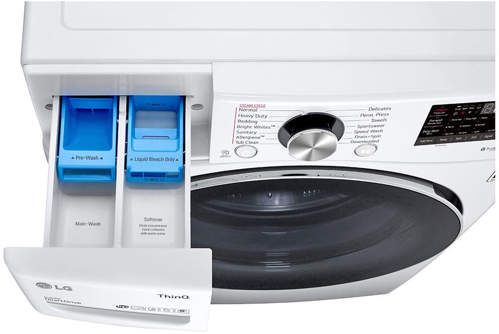 LG - 27 in. 5.0 cu. ft. Mega Capacity White Smart Front Load Washing Machine with TurboWash360, Steam | WM4200HWA LG - 27 in. 5.0 cu. ft. Mega Capacity White Smart Front Load Washing Machine with TurboWash360, Steam | WM4200HWA