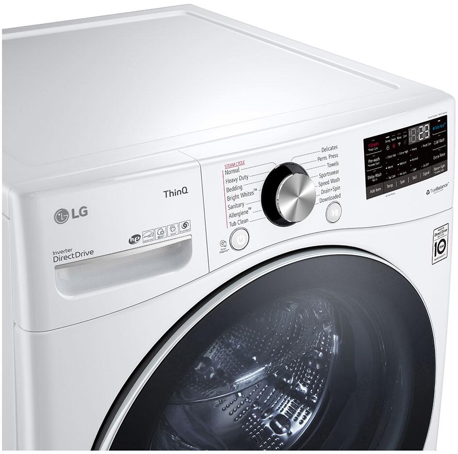 LG - 27 in. 5.0 cu. ft. Mega Capacity White Smart Front Load Washing Machine with TurboWash360, Steam | WM4200HWA LG - 27 in. 5.0 cu. ft. Mega Capacity White Smart Front Load Washing Machine with TurboWash360, Steam | WM4200HWA