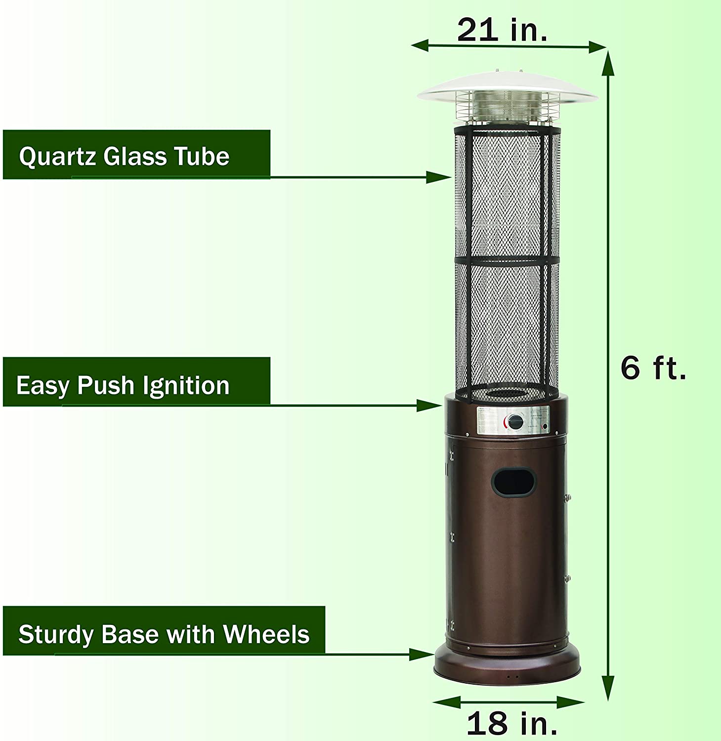 Hanover Tower Patio Heater HANHT031BRCL Hanover Tower Patio Heater HANHT031BRCL