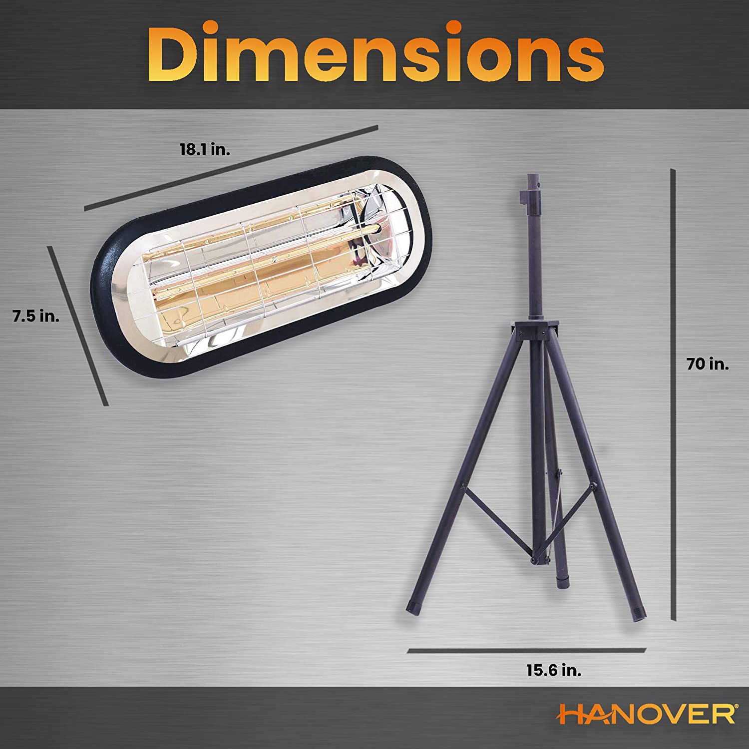 Hanover Electric Outdoor Heaters HAN1001HABLK TP Hanover Electric Outdoor Heaters HAN1001HABLK TP