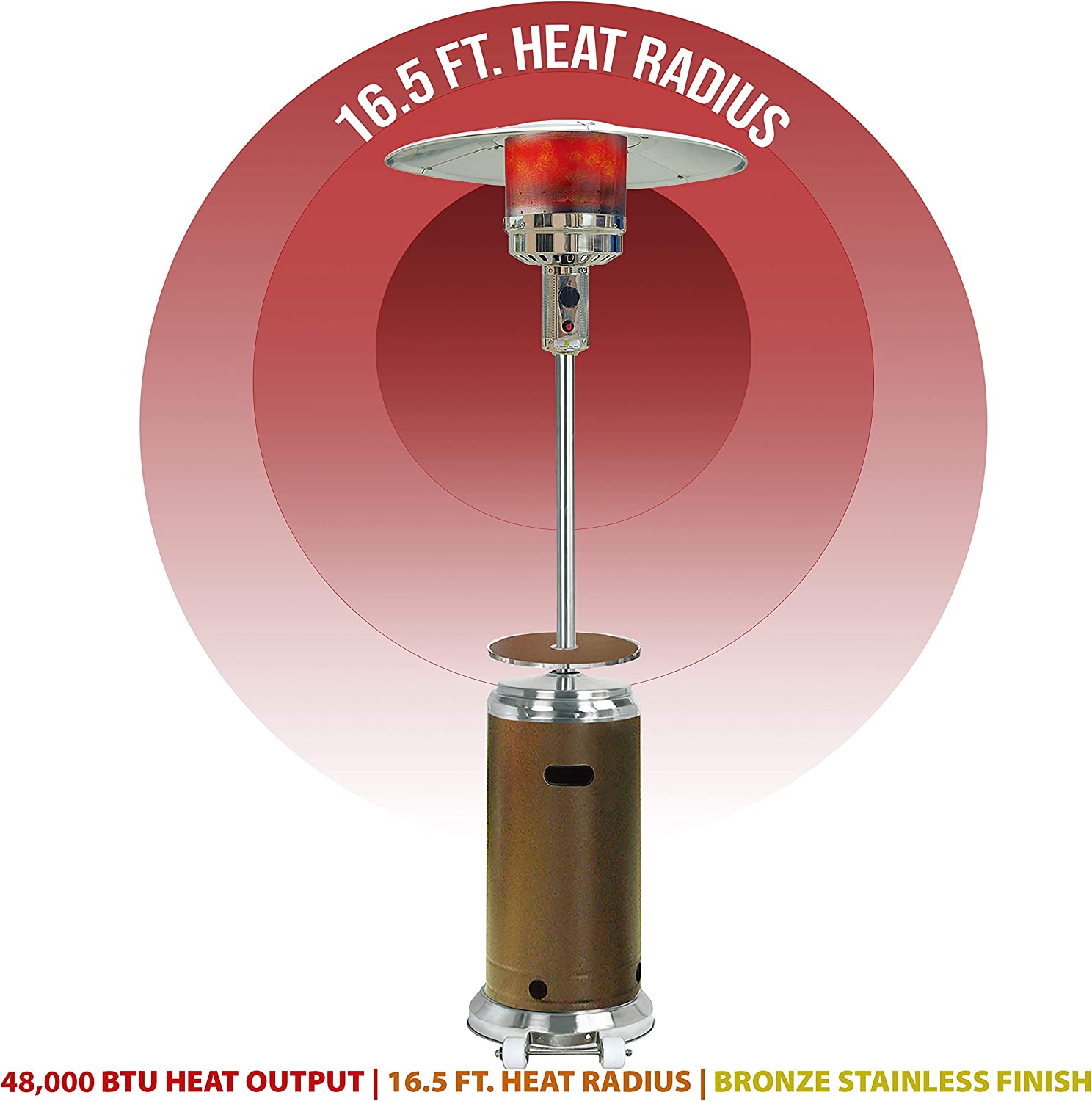 Hanover Umbrella Patio Heater H002BRSS Hanover Umbrella Patio Heater H002BRSS