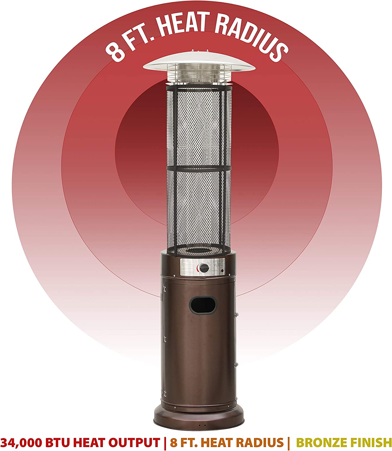 Hanover Tower Patio Heater HANHT031BRCL Hanover Tower Patio Heater HANHT031BRCL