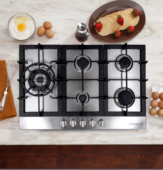 Cosmo - 30 in. Gas Cooktop in Stainless Steel with 5 Sealed Brass Burners | 850SLTX-E