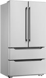 Cosmo - 22.5 cu. ft. 4-Door French Door Refrigerator with Pull Handle in Stainless Steel, Counter Depth | COS-FDR225RHSS-G Cosmo - 22.5 cu. ft. 4-Door French Door Refrigerator with Pull Handle in Stainless Steel, Counter Depth | COS-FDR225RHSS-G