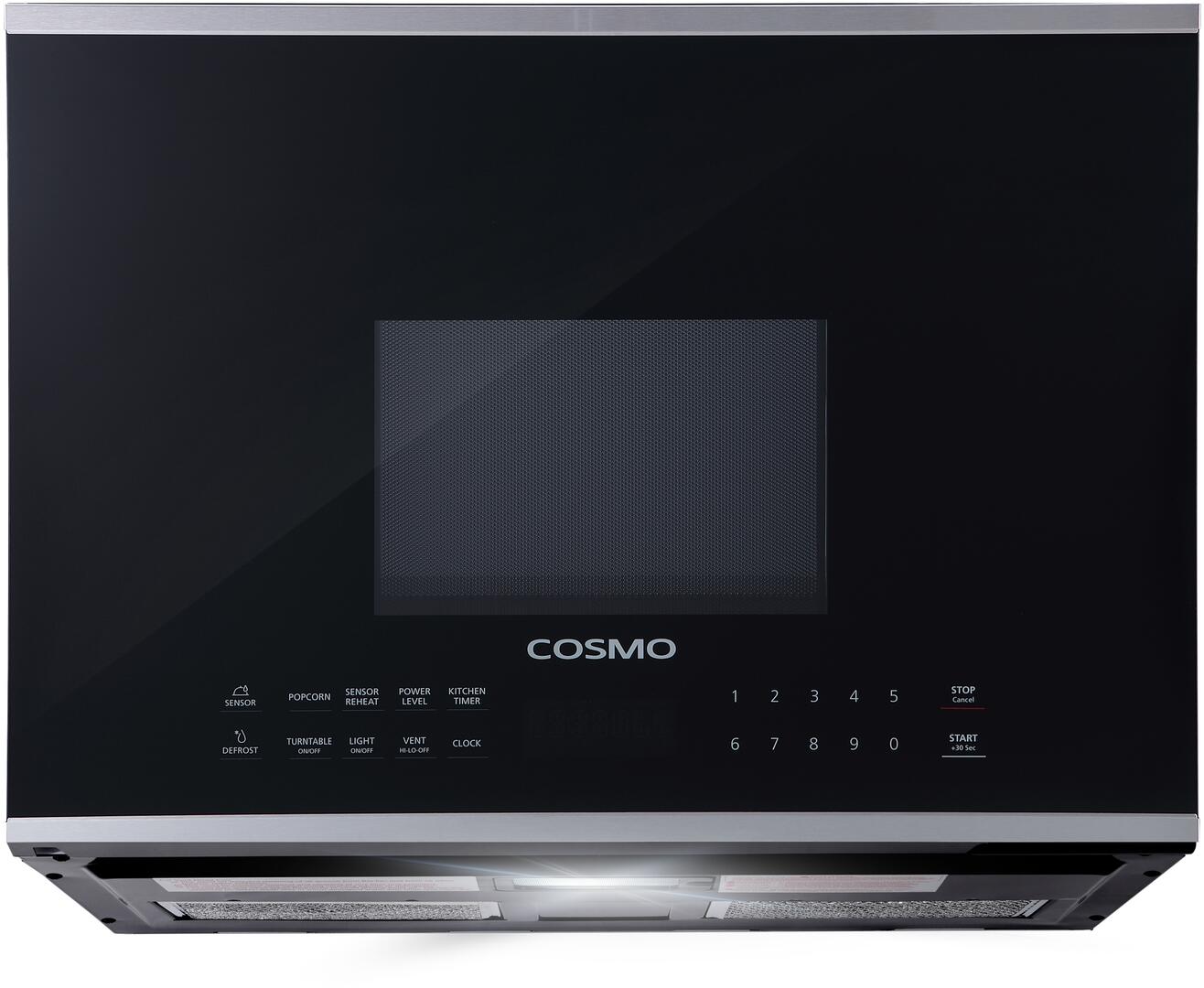 Cosmo - 24 In. 1.34 cu. ft. Over the Range Microwave in Stainless Steel with Vent Fan | COS-2413ORM1SS Cosmo - 24 In. 1.34 cu. ft. Over the Range Microwave in Stainless Steel with Vent Fan | COS-2413ORM1SS