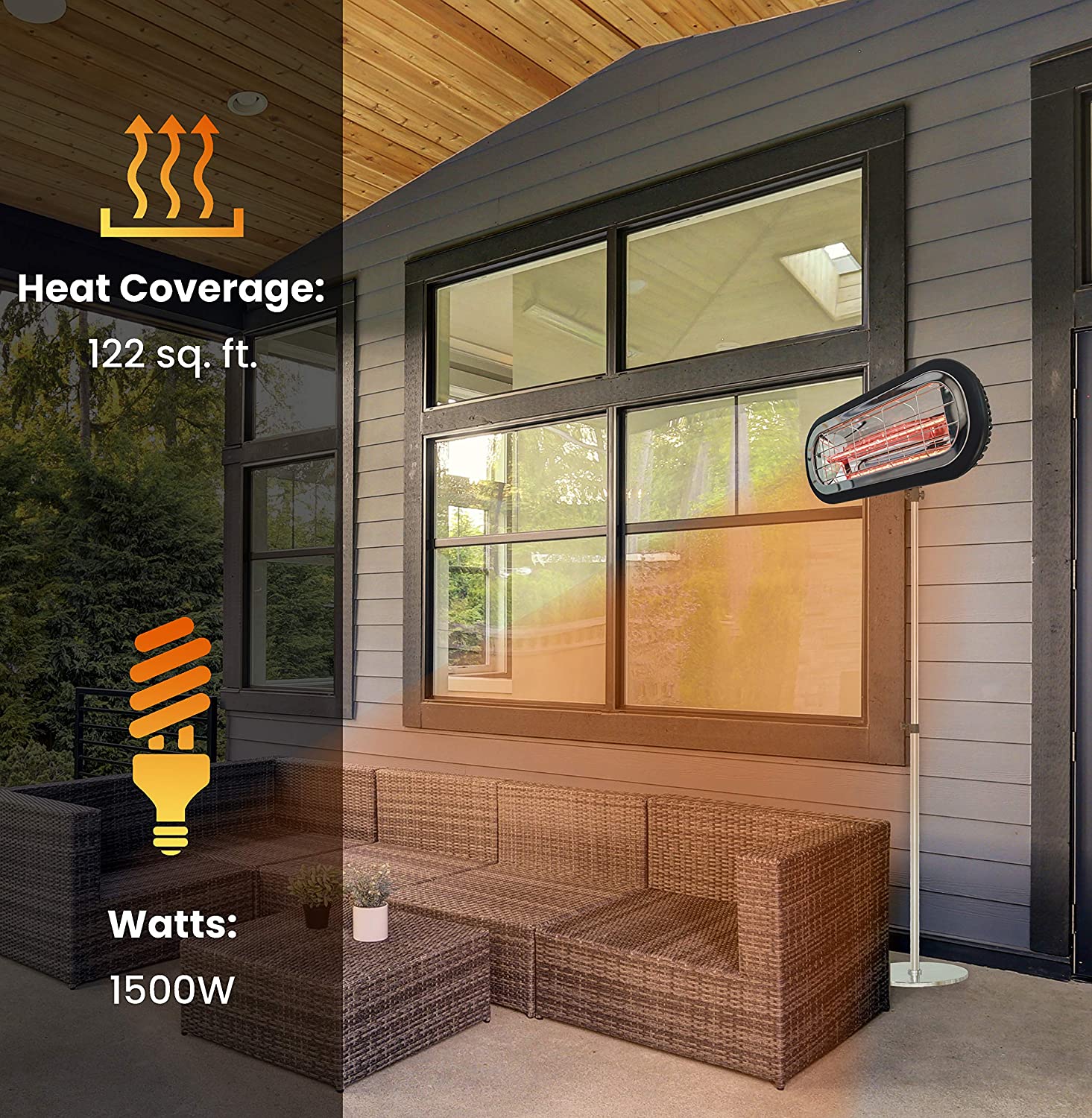 Hanover Electric Outdoor Heaters HAN1001HABLK SD Hanover Electric Outdoor Heaters HAN1001HABLK SD