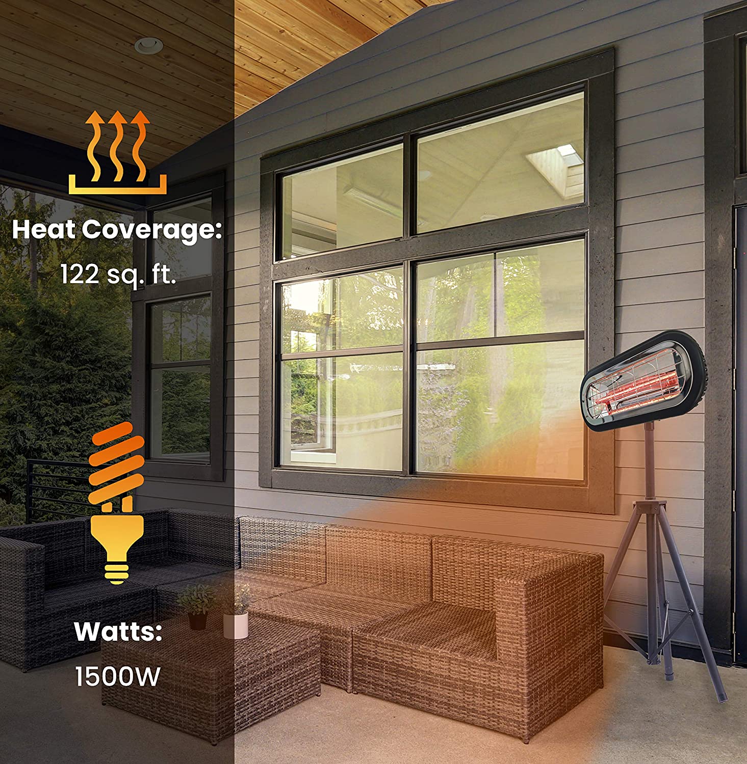 Hanover Electric Outdoor Heaters HAN1001HABLK TP Hanover Electric Outdoor Heaters HAN1001HABLK TP