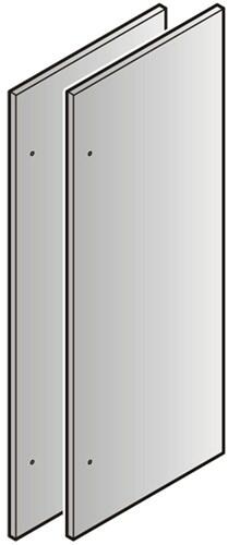 36" Stainless Steel Refrigerator Doors for 80" (2 pcs) without handles - Stainless | 9900337 36" Stainless Steel Refrigerator Doors for 80" (2 pcs) without handles - Stainless | 9900337