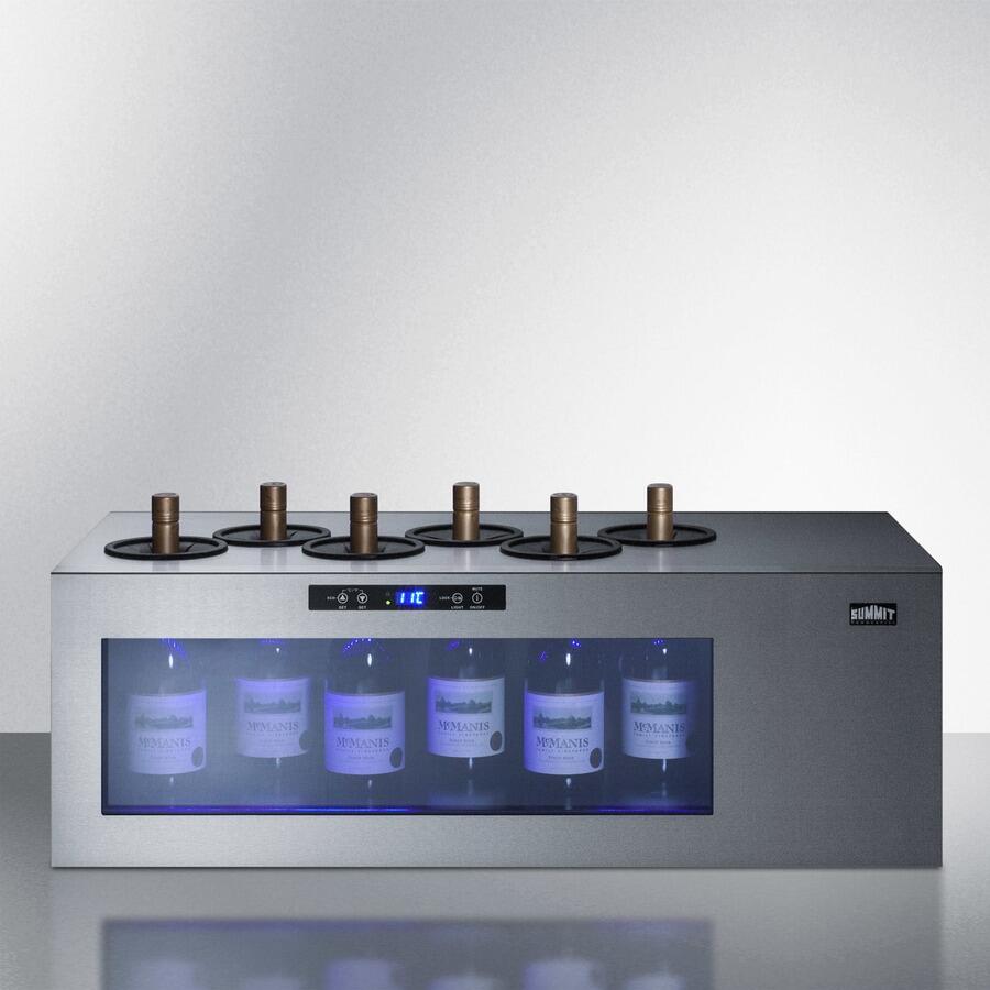 Summit Commercial - Countertop Wine Cooler with Upright 6 Bottle Storage Summit Commercial - Countertop Wine Cooler with Upright 6 Bottle Storage