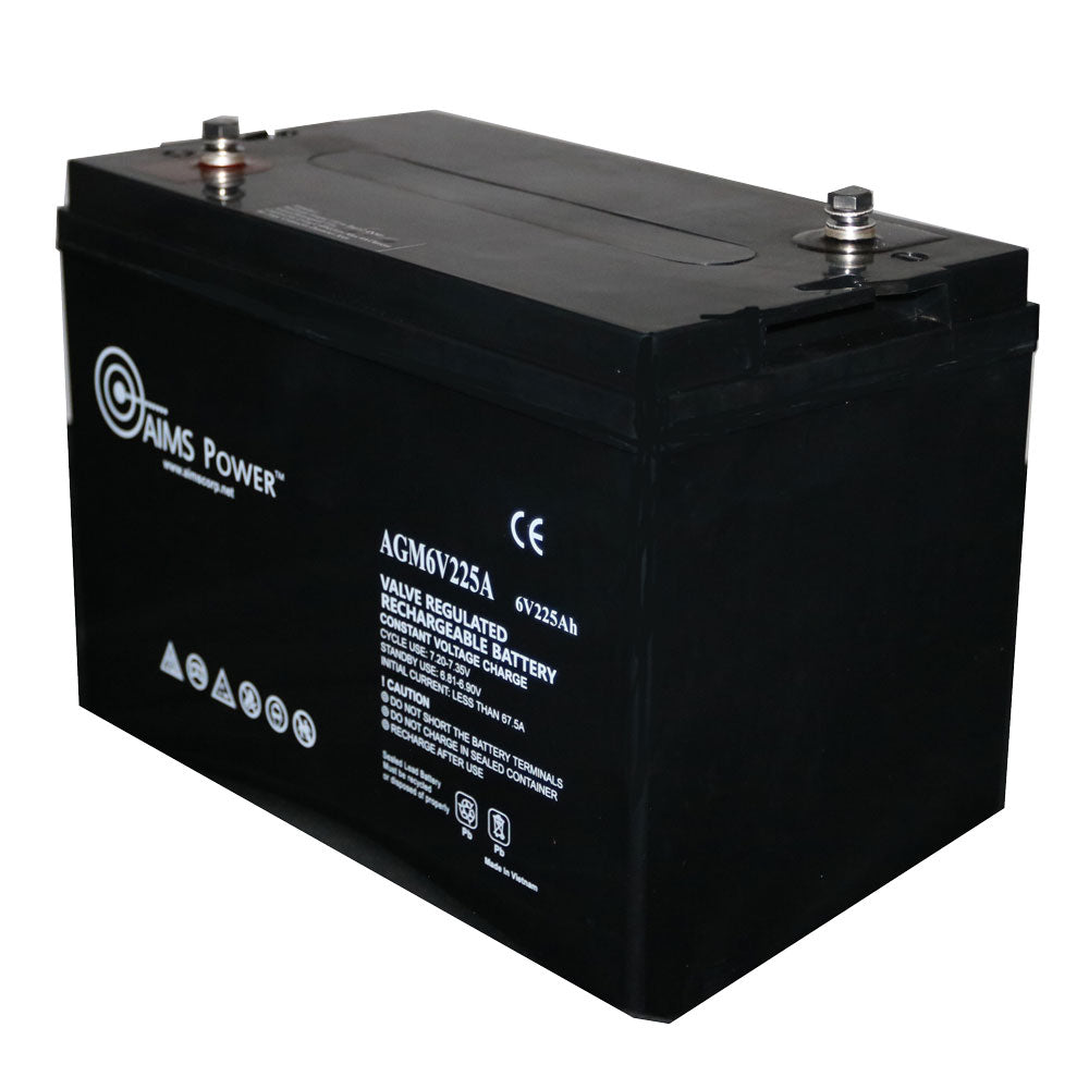 Aims Power - 6 volt 225 AH Deep Cycle Battery - AGM6V225A Aims Power - 6 volt 225 AH Deep Cycle Battery - AGM6V225A