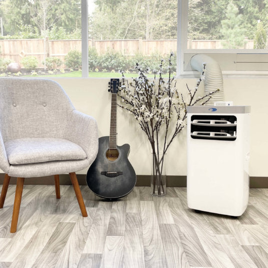 Whynter - ARC-115WG 11,000 BTU (6,800 BTU SACC) Compact Portable Air Conditioner, Dehumidifier, and Fan with Remote Control, up to 400 sq ft in White/Grey | ARC-115WG Whynter - ARC-115WG 11,000 BTU (6,800 BTU SACC) Compact Portable Air Conditioner, Dehumidifier, and Fan with Remote Control, up to 400 sq ft in White/Grey | ARC-115WG