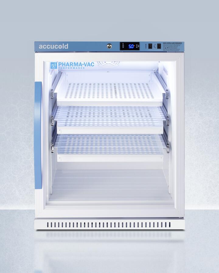 Accucold - 6 Cu.Ft. ADA Height Vaccine Refrigerator, with Removable Drawers Accucold - 6 Cu.Ft. ADA Height Vaccine Refrigerator, with Removable Drawers