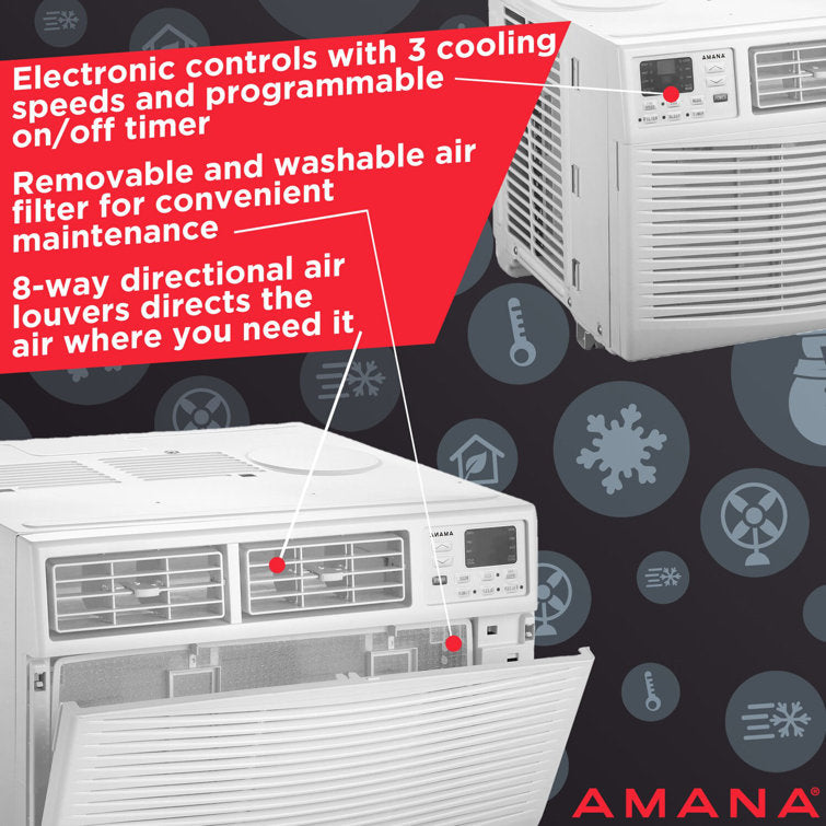 Amana 24, 000 BTU Window AC with Electronic Controls - White | AMAP242CW Amana 24, 000 BTU Window AC with Electronic Controls - White | AMAP242CW