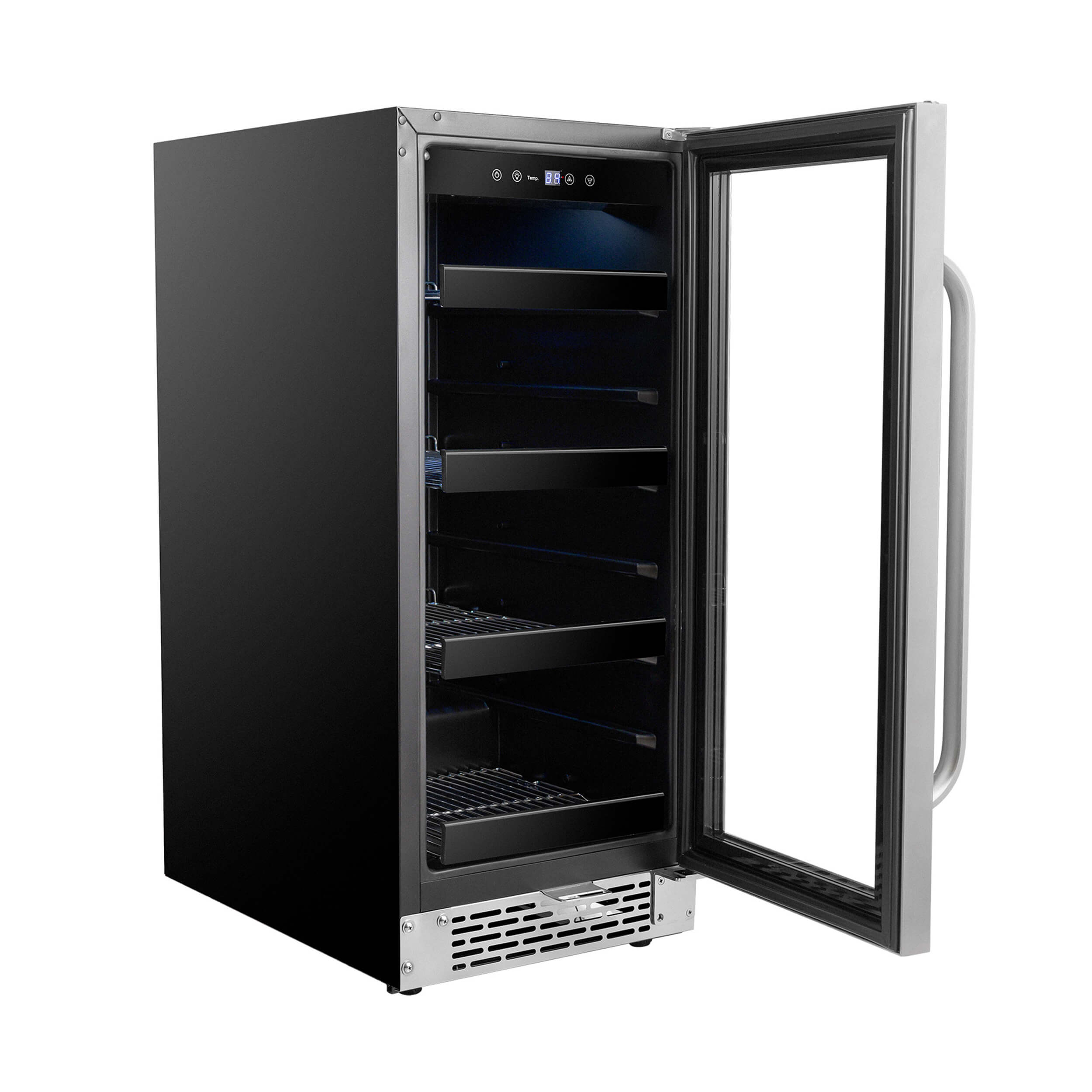 Whynter - BBR-838SB 15 inch Built-In 80 Can Undercounter Stainless Steel Beverage Refrigerator with Reversible Door, Digital Control, Lock and Carbon Filter | BBR-838SB Whynter - BBR-838SB 15 inch Built-In 80 Can Undercounter Stainless Steel Beverage Refrigerator with Reversible Door, Digital Control, Lock and Carbon Filter | BBR-838SB
