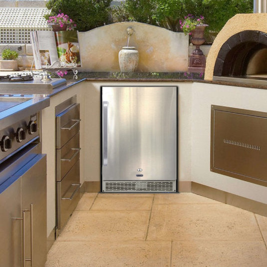 Whynter - 24 - inch Built-in Outdoor 5.3 cu.ft. Beverage Refrigerator Cooler Full Stainless Steel Exterior with Lock and Caster Wheels | BOR-53024-SSW Whynter - 24 - inch Built-in Outdoor 5.3 cu.ft. Beverage Refrigerator Cooler Full Stainless Steel Exterior with Lock and Caster Wheels | BOR-53024-SSW