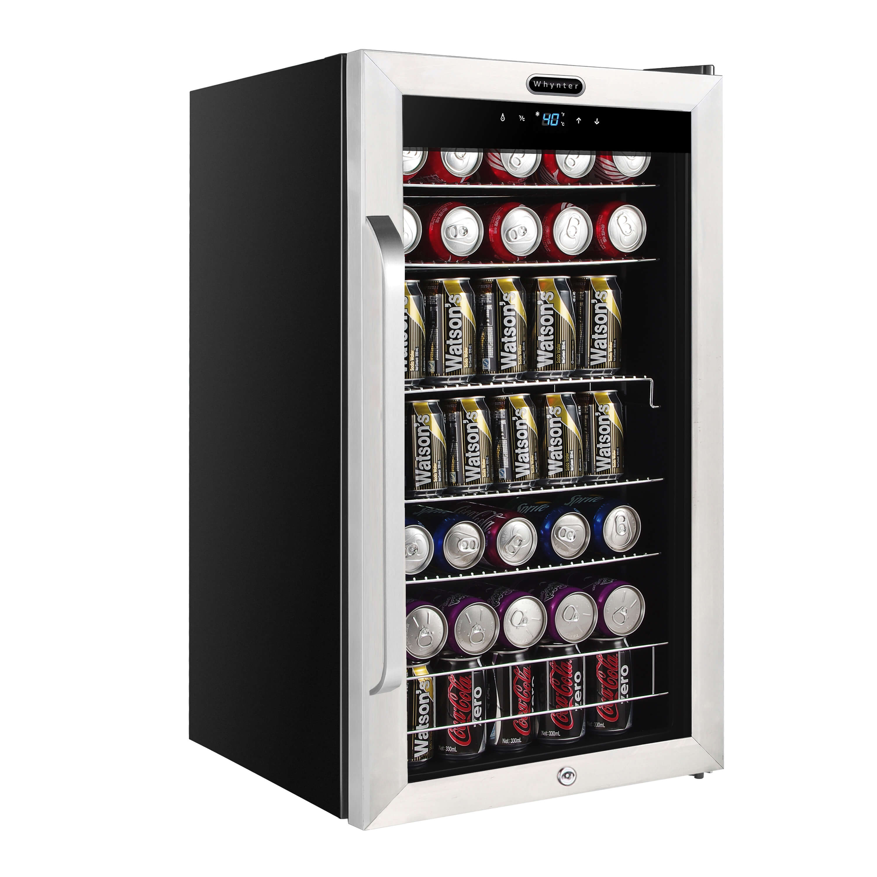 Whynter - Freestanding 121 can Beverage Refrigerator with Digital Control and Internal Fan | BR-1211DS Whynter - Freestanding 121 can Beverage Refrigerator with Digital Control and Internal Fan | BR-1211DS