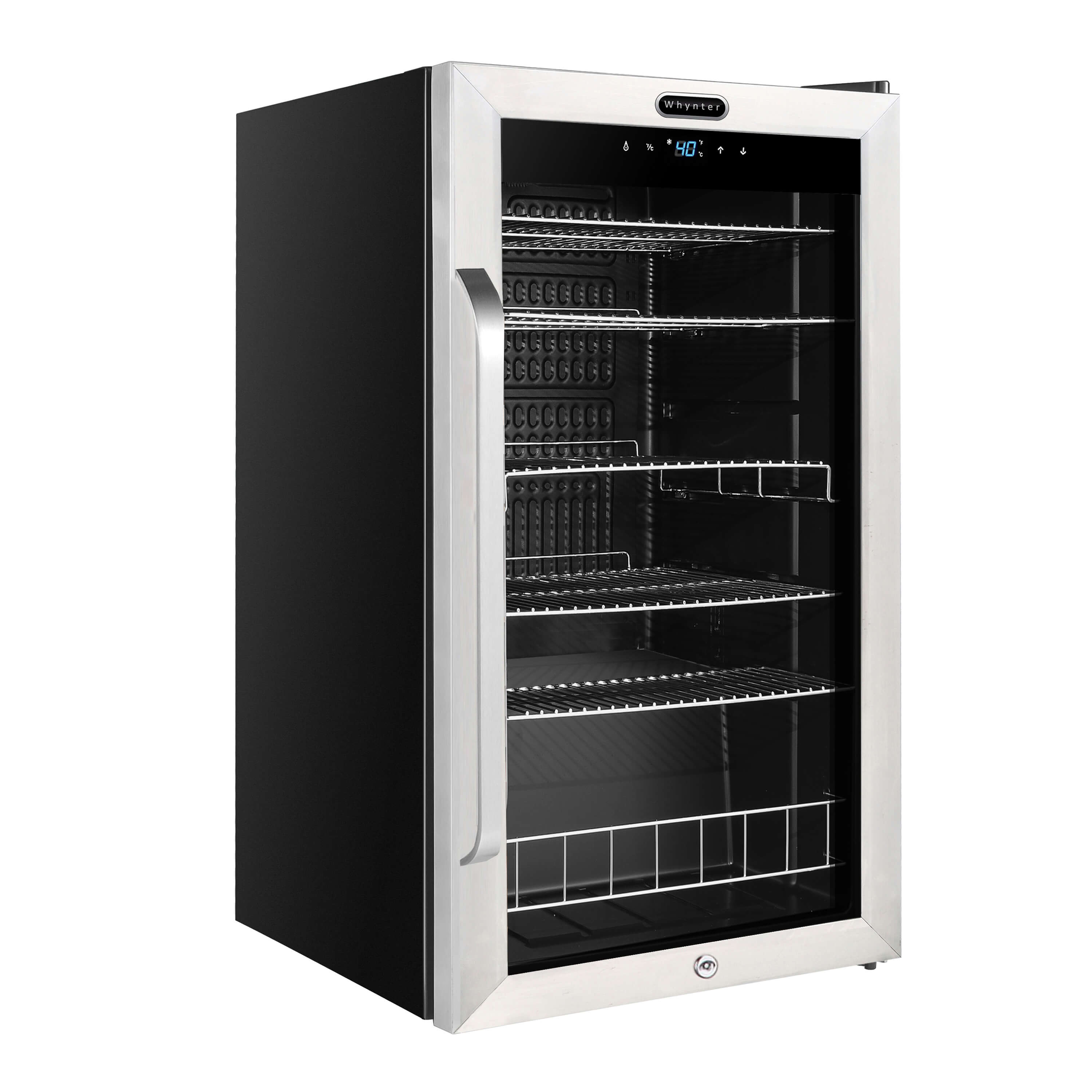 Whynter - Freestanding 121 can Beverage Refrigerator with Digital Control and Internal Fan | BR-1211DS Whynter - Freestanding 121 can Beverage Refrigerator with Digital Control and Internal Fan | BR-1211DS