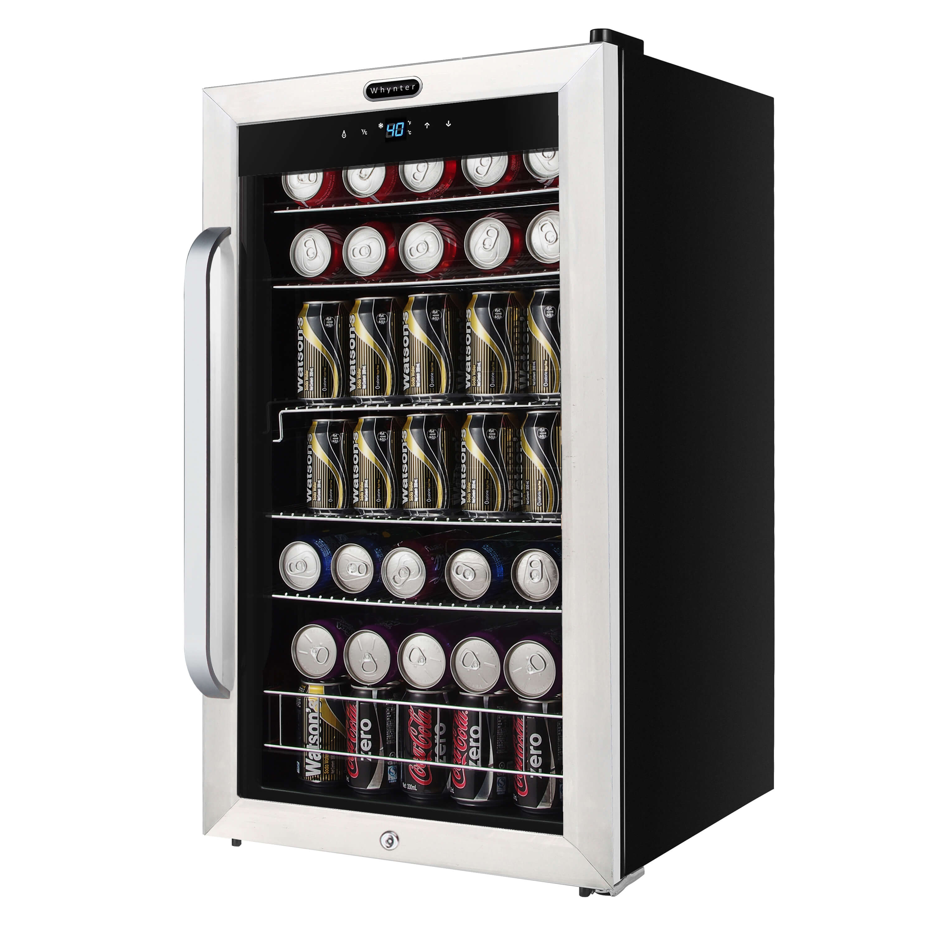 Whynter - Freestanding 121 can Beverage Refrigerator with Digital Control and Internal Fan | BR-1211DS Whynter - Freestanding 121 can Beverage Refrigerator with Digital Control and Internal Fan | BR-1211DS