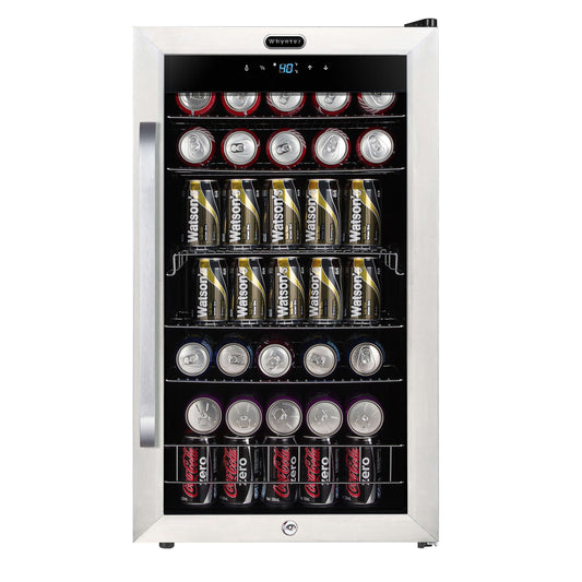 Whynter - Freestanding 121 can Beverage Refrigerator with Digital Control and Internal Fan | BR-1211DS
