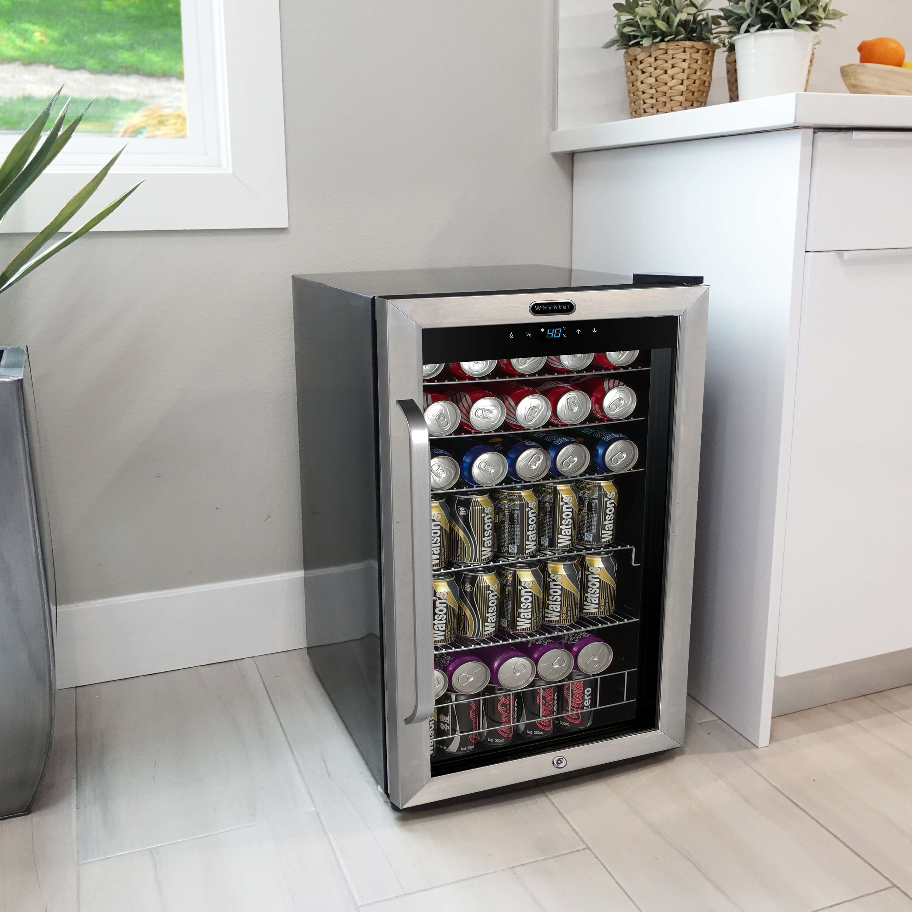 Whynter - Freestanding 121 can Beverage Refrigerator with Digital Control and Internal Fan | BR-1211DS Whynter - Freestanding 121 can Beverage Refrigerator with Digital Control and Internal Fan | BR-1211DS