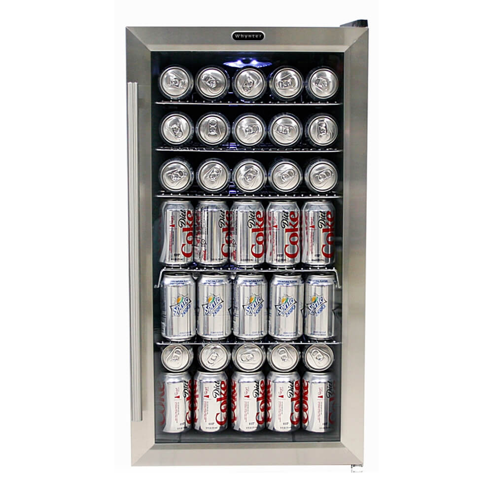 Whynter - Beverage Refrigerator - Stainless Steel | BR-125SD Whynter - Beverage Refrigerator - Stainless Steel | BR-125SD