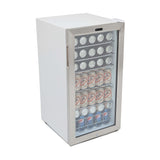 Whynter - Beverage Refrigerator With Lock - Stainless Steel 120 Can Capacity | BR-128WS Whynter - Beverage Refrigerator With Lock - Stainless Steel 120 Can Capacity | BR-128WS