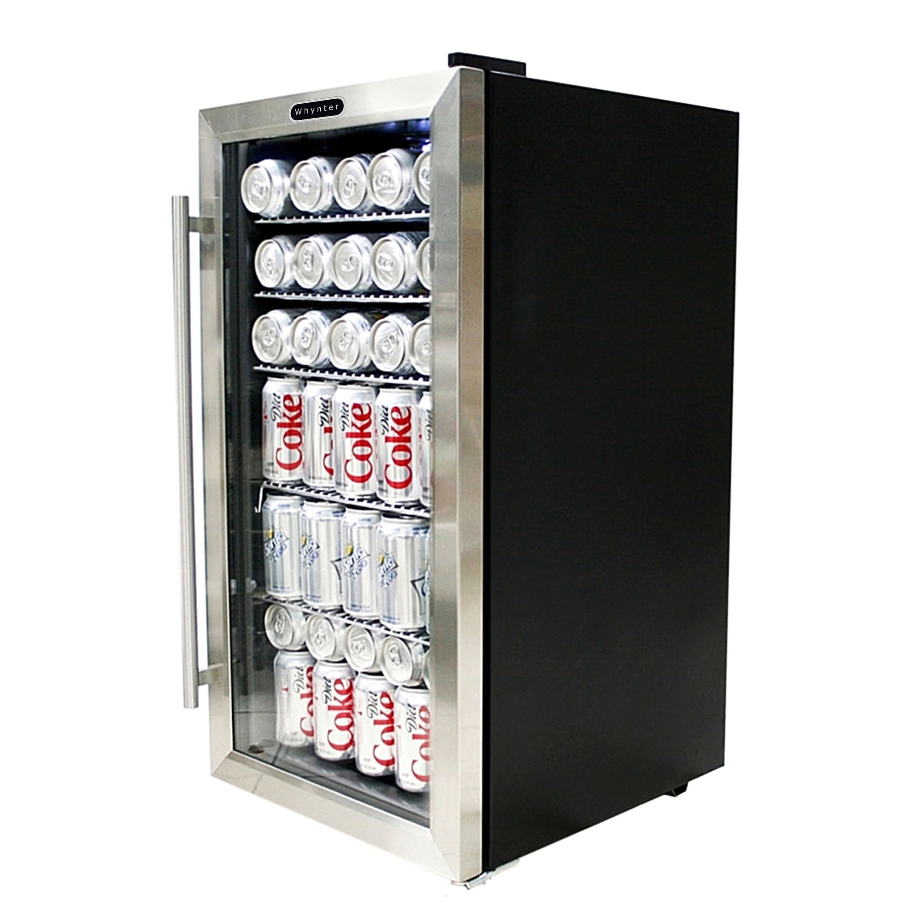 Whynter - Beverage Refrigerator - Stainless Steel with internal fan | BR-130SB Whynter - Beverage Refrigerator - Stainless Steel with internal fan | BR-130SB