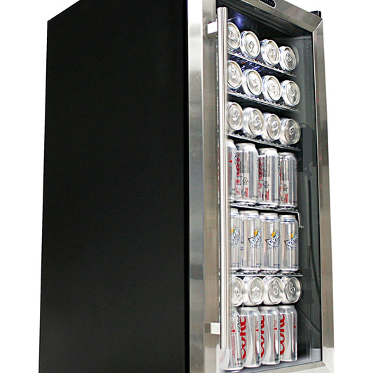 Whynter - Beverage Refrigerator - Stainless Steel with internal fan | BR-130SB