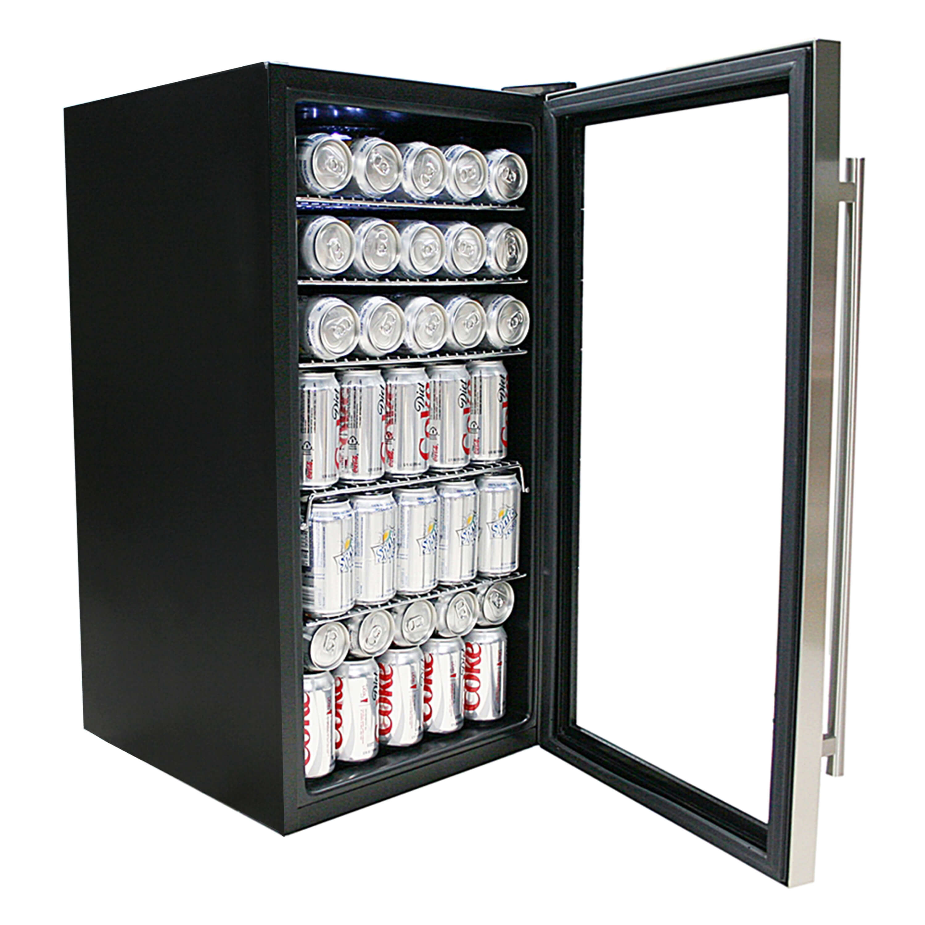 Whynter - Beverage Refrigerator - Stainless Steel with internal fan | BR-130SB Whynter - Beverage Refrigerator - Stainless Steel with internal fan | BR-130SB