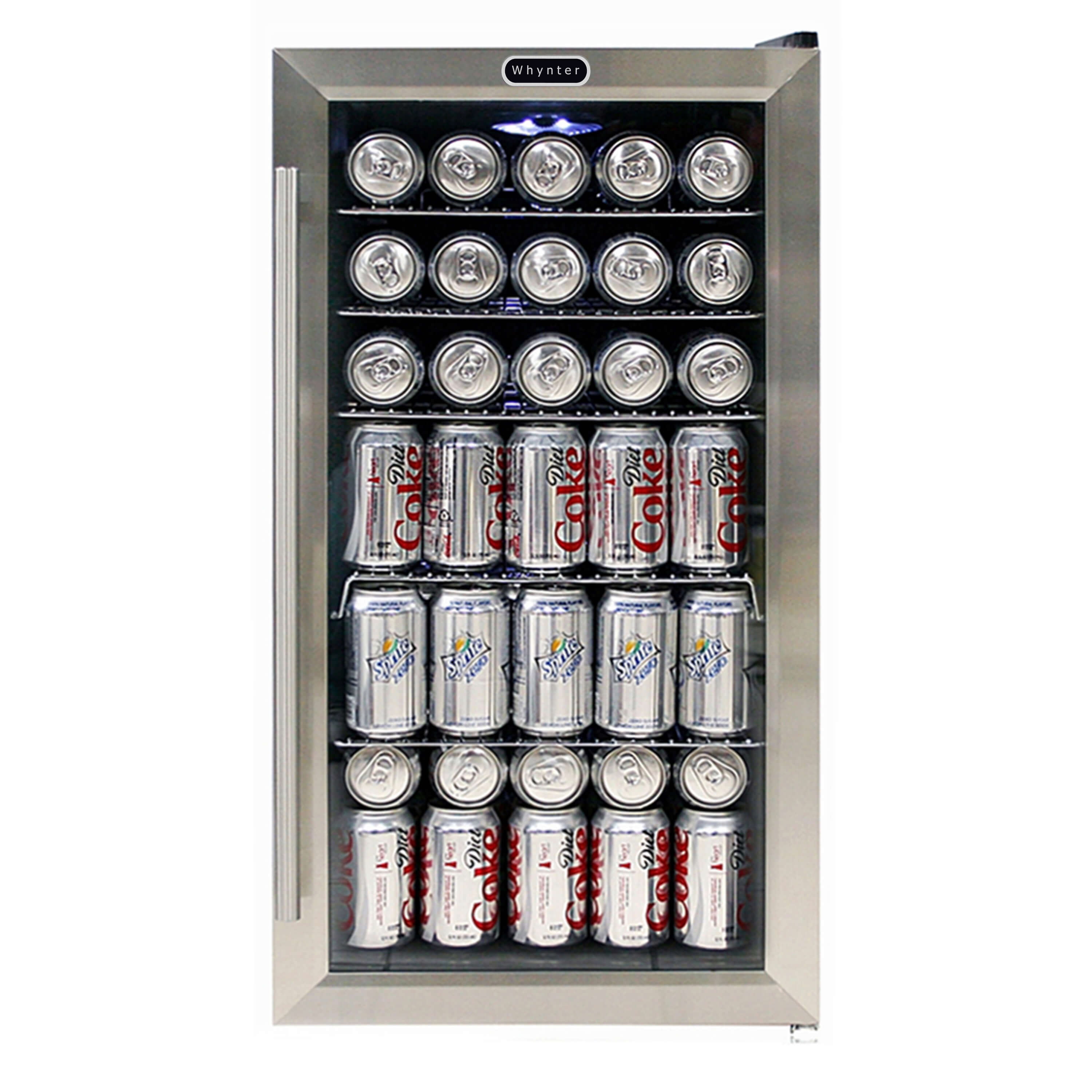Whynter - Beverage Refrigerator - Stainless Steel with internal fan | BR-130SB Whynter - Beverage Refrigerator - Stainless Steel with internal fan | BR-130SB