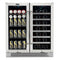 Whynter - 30 Built-In French Door Dual Zone 33 Bottle Wine Refrigerator 88 Can Beverage Center | BWB-3388FDS