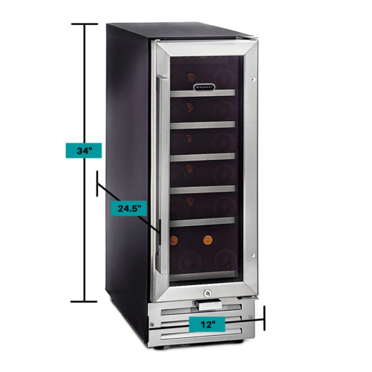 Whynter - 18 Bottle Compressor Built-In Wine Refrigerator | BWR-18SD Whynter - 18 Bottle Compressor Built-In Wine Refrigerator | BWR-18SD