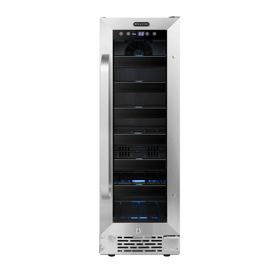 Whynter - BWR-208SB 12 inch Built-In 20 Bottle Undercounter Stainless Steel Wine Refrigerator with Reversible Door, Digital Control, Lock and Carbon Filter  | BWR-208SB