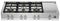 Bertazzoni | 48" Gas Rangetop 6 Brass Burners + Griddle | MAST486GRTBXT