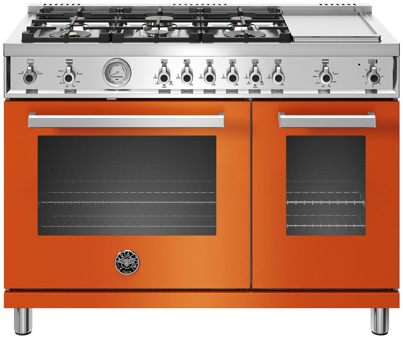 Bertazzoni - MAST486GGASXE - 48 Master Series range - Gas Oven - 6  aluminum burners + griddle-MAST486GGASXE