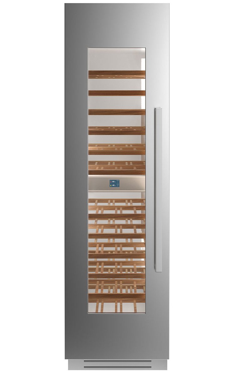 Bertazzoni - 24" Built-in Wine Cellar column - Stainless - Left swing door - Professional Series | REF24WCPIXL/23 Bertazzoni - 24" Built-in Wine Cellar column - Stainless - Left swing door - Professional Series | REF24WCPIXL/23