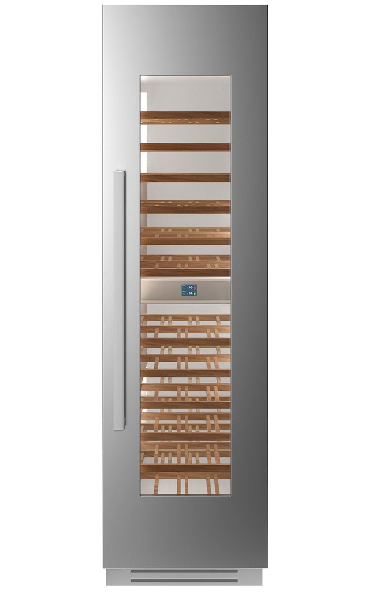 Bertazzoni - 24" Built-in Wine Cellar Column Stainless Steel - Right swing door - Professional Series | REF24WCPIXR/23 Bertazzoni - 24" Built-in Wine Cellar Column Stainless Steel - Right swing door - Professional Series | REF24WCPIXR/23