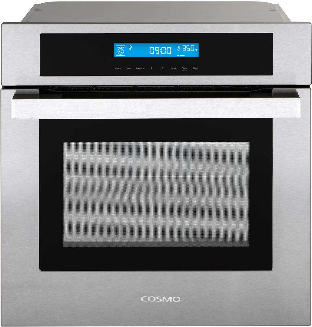 Cosmo - 24 in. 2.5 cu. ft. Single Electric Wall Oven w/8 Functions and True European Convection in Stainless Steel | C106SIX-PT Cosmo - 24 in. 2.5 cu. ft. Single Electric Wall Oven w/8 Functions and True European Convection in Stainless Steel | C106SIX-PT