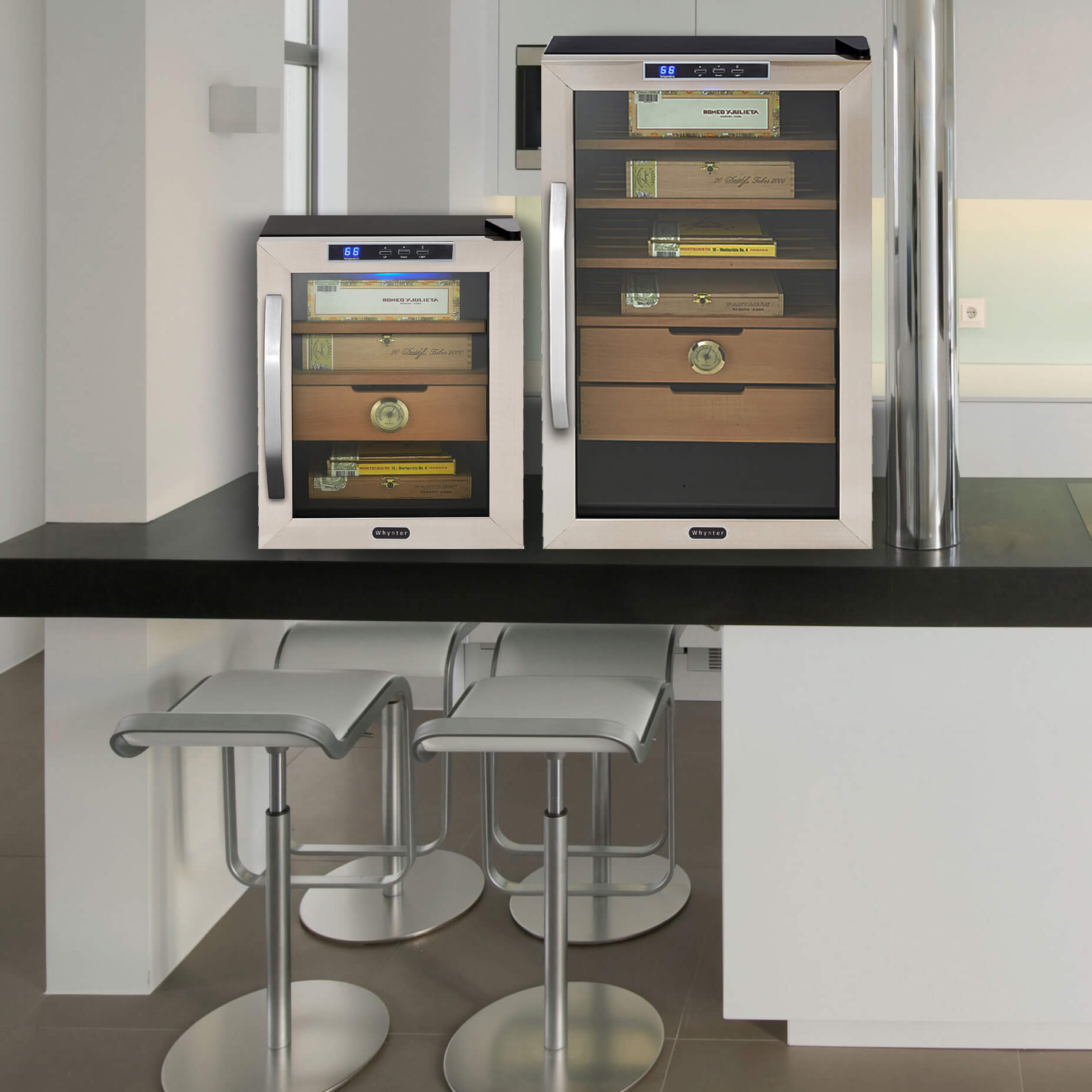 Whynter - Stainless Steel 1.2 cu. ft. Cigar Cooler Humidor | CHC-120S Whynter - Stainless Steel 1.2 cu. ft. Cigar Cooler Humidor | CHC-120S