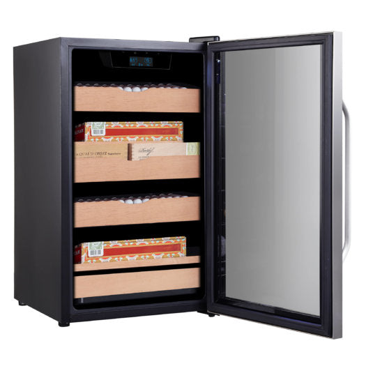 Whynter - 4.2 cu.ft. Cigar Cabinet Cooler and Humidor with Humidity Temperature Control and Spanish Cedar Shelves | CHC-421HC Whynter - 4.2 cu.ft. Cigar Cabinet Cooler and Humidor with Humidity Temperature Control and Spanish Cedar Shelves | CHC-421HC