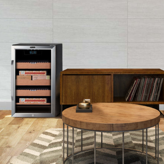 Whynter - 4.2 cu.ft. Cigar Cabinet Cooler and Humidor with Humidity Temperature Control and Spanish Cedar Shelves | CHC-421HC Whynter - 4.2 cu.ft. Cigar Cabinet Cooler and Humidor with Humidity Temperature Control and Spanish Cedar Shelves | CHC-421HC