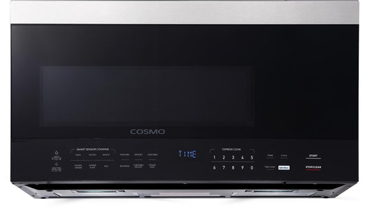 Cosmo - 30 in. 1.6 cu. ft. Over the Range Microwave in Stainless Steel with Vent Fan | COS-3016ORM1SS
