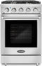 Cosmo - 24 in. Slide-In Freestanding Gas Range with 4 Sealed Burners, Cast Iron Grates, 3.73 cu. ft. Capacity Convection Oven in Stainless Steel | COS-EPGR244