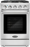 Cosmo - 24 in. Slide-In Freestanding Gas Range with 4 Sealed Burners, Cast Iron Grates, 3.73 cu. ft. Capacity Convection Oven in Stainless Steel | COS-EPGR244 Cosmo - 24 in. Slide-In Freestanding Gas Range with 4 Sealed Burners, Cast Iron Grates, 3.73 cu. ft. Capacity Convection Oven in Stainless Steel | COS-EPGR244